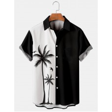 Resort Hawaiian Coconut Contrast Short Sleeve Shirt