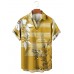 Men's Striped Geometric Print Shirt  98373249X