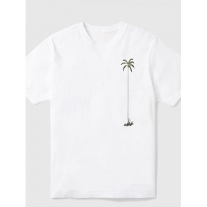 Coconut Tree Printing Men's Short Sleeve Tee